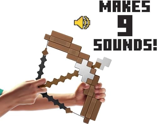 MATTEL JUGUETES DE MINECRAFT CONJUNTO DEFINITIVO DE ARCO Y FLECHA CON SONIDOS ACCESORIO DE TAMAÑO INFANTIL PARA JUEGOS - 4