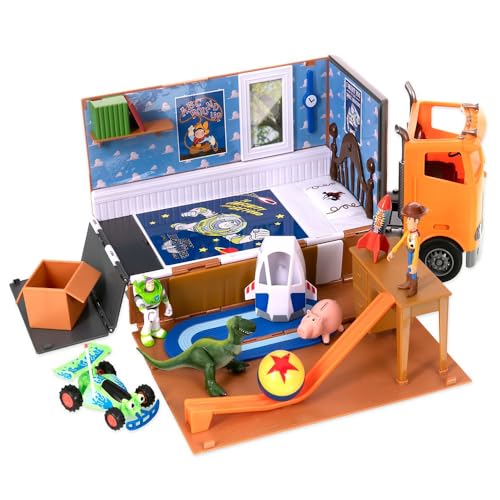 DISNEY STORE JUEGO OFICIAL DE VEHÍCULO CAMIÓN DE MUDANZA DE TOY STORY CAMIÓN EGGMAN MOVERS CON REMOLQUE HABITACIÓN DE ANDY - 2