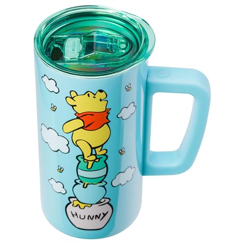 SILVER BUFFALO DISNEY WINNIE THE POOH HUNNY TAZA DE VIAJE DE ACERO INOXIDABLE DE DOBLE PARED CON ASA 15 ONZAS - 3