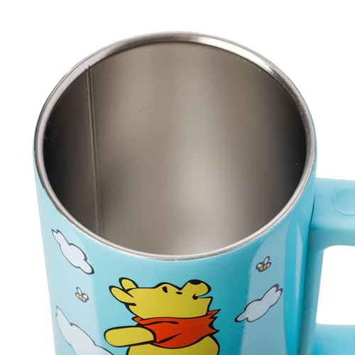SILVER BUFFALO DISNEY WINNIE THE POOH HUNNY TAZA DE VIAJE DE ACERO INOXIDABLE DE DOBLE PARED CON ASA 15 ONZAS - 5