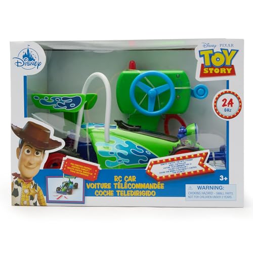 DISNEY STORE COCHE RC OFICIAL TOY STORY COCHE DE CONTROL REMOTO PARA NIÑOS CON CONTROLADOR DE VOLANTE INSPIRADO EN EL COCHE - 4