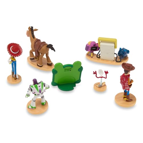 DISNEY STORE JUEGO OFICIAL DE 5 FIGURAS DE TOY STORY 7 FIGURAS DE DISNEY TOTALMENTE ESCULPIDAS INCLUYENDO WOODY BUZZ FORKY - 2