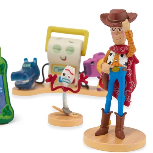 DISNEY STORE JUEGO OFICIAL DE 5 FIGURAS DE TOY STORY 7 FIGURAS DE DISNEY TOTALMENTE ESCULPIDAS INCLUYENDO WOODY BUZZ FORKY - 3