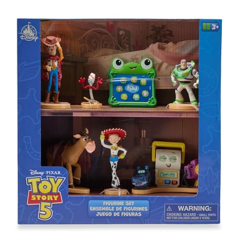 DISNEY STORE JUEGO OFICIAL DE 5 FIGURAS DE TOY STORY 7 FIGURAS DE DISNEY TOTALMENTE ESCULPIDAS INCLUYENDO WOODY BUZZ FORKY - 5