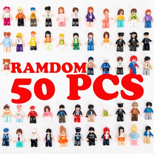 ICYHIT 50 PCS MINIFIGURAS ALEATORIAS JUGUETE DE MINI FIGURA PERSONAS MINIFIG DE CONSTRUCCIÓN PAQUETE MISTERIOSO 50 - 2