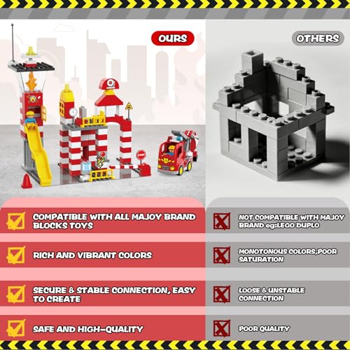 JUEGO DE 144 PIEZAS DE BLOQUES DE CONSTRUCCIÓN GRANDES CLÁSICOS COMPATIBLES CON TODAS LAS MARCAS PRINCIPALES JUGUETES - 4