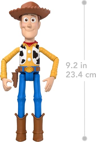 FIGURA DE ACCIÓN WOODY DE MATTEL DISNEY Y PIXAR TOY STORY 5 ESCALA DE JUEGO DE 7 PULGADAS 1 PERSONAJE CLAVE MÁS DE 8 - 5