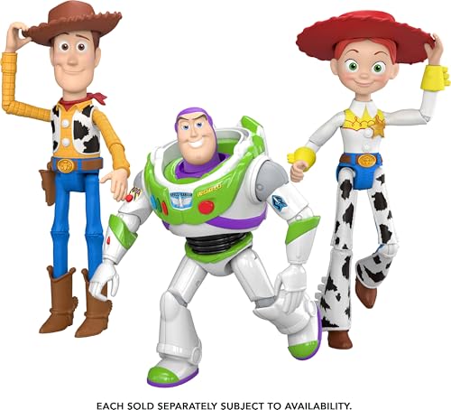 FIGURA DE ACCIÓN WOODY DE MATTEL DISNEY Y PIXAR TOY STORY 5 ESCALA DE JUEGO DE 7 PULGADAS 1 PERSONAJE CLAVE MÁS DE 8 - 6
