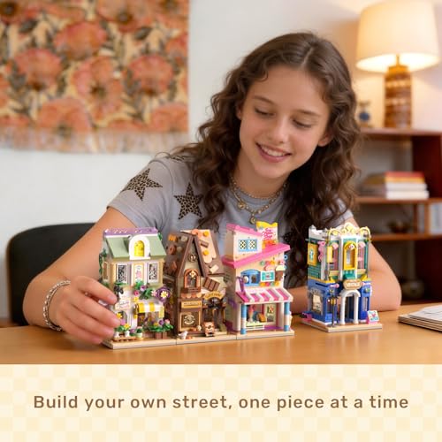 WISE BLOCK JUEGO DE BLOQUES DE CONSTRUCCIÓN PARA HELADERÍA 370 PIEZAS DE MINI STREET VIEW KIT DE JUGUETE STEM REGALO - 3