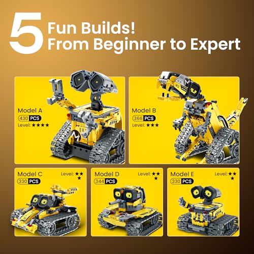 SILLBIRD ROBOT KIT DE CONSTRUCCIÓN CON CONTROL REMOTO PARA NIÑOS DE 8 A 14 AÑOS JUGUETE ROBÓTICO DE CODIFICACIÓN STEM - 6