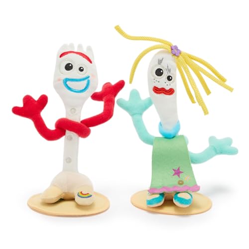 DISNEY STORE JUEGO DE PELUCHE MAGNÉTICO OFICIAL DE FORKY KAREN BEVERLY ESTE DÚO PECULIAR INCLUYE UNA ALMOHADILLA MAGNÉTICA - 1
