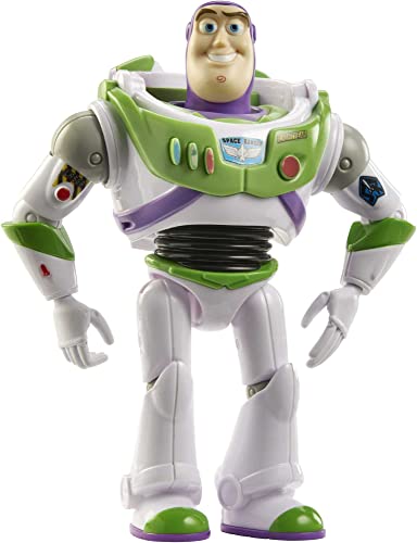MATTEL DISNEY PIXAR FIGURA DE ACCIÓN DE TOY STORY POSABLE BUZZ LIGHTYEAR CON ASPECTO DISTINTIVO DE TRAJE ESPACIAL JUGUETE - 1
