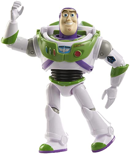 MATTEL DISNEY PIXAR FIGURA DE ACCIÓN DE TOY STORY POSABLE BUZZ LIGHTYEAR CON ASPECTO DISTINTIVO DE TRAJE ESPACIAL JUGUETE - 5