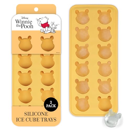 BANDEJA DE CUBITOS DE HIELO DE SILICONA DISNEY POOH PAQUETE DE 2 BANDEJAS DE HIELO PARA CONGELADOR CON DIVERTIDOS MOLDES - 1