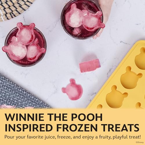 BANDEJA DE CUBITOS DE HIELO DE SILICONA DISNEY POOH PAQUETE DE 2 BANDEJAS DE HIELO PARA CONGELADOR CON DIVERTIDOS MOLDES - 5