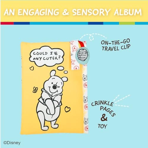 DISNEY WINNIE THE POOH ÁLBUM DE FOTOS CON PÁGINAS SUAVES Y SONIDOS ARRUGADOS PARA BEBÉS Y NIÑOS PEQUEÑOS CON CAPACIDAD - 3