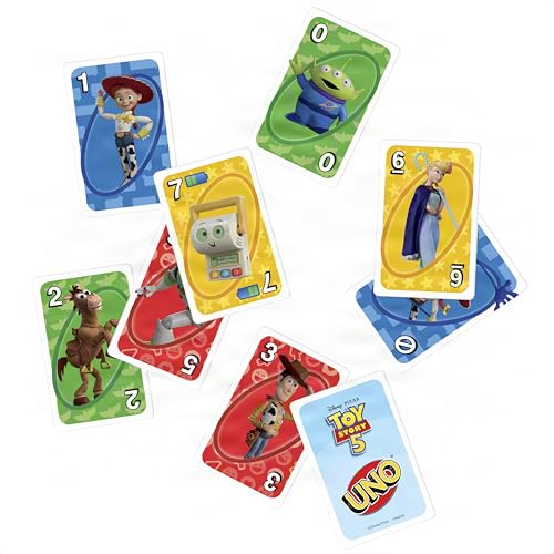 MATTEL GAMES UNO DISNEY Y PIXAR TOY STORY JUEGO DE 5 CARTAS CON BARAJA INSPIRADA EN PELÍCULAS PARA NIÑOS Y NOCHES FAMILIARES - 3