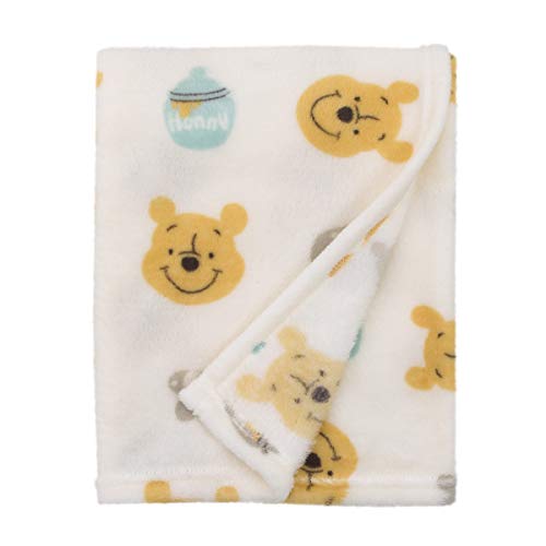 DISNEY WINNIE THE POOH MANTA DE FELPA SUPERSUAVE PARA BEBÉ EN COLOR MARFIL AMARILLO Y AGUAMARINA MARFIL AMARILLO AGUAMARINA - 1