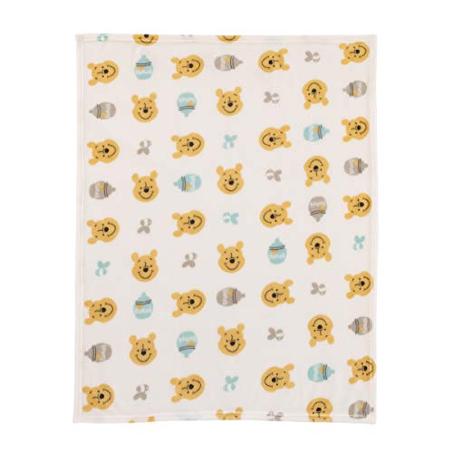 DISNEY WINNIE THE POOH MANTA DE FELPA SUPERSUAVE PARA BEBÉ EN COLOR MARFIL AMARILLO Y AGUAMARINA MARFIL AMARILLO AGUAMARINA - 2
