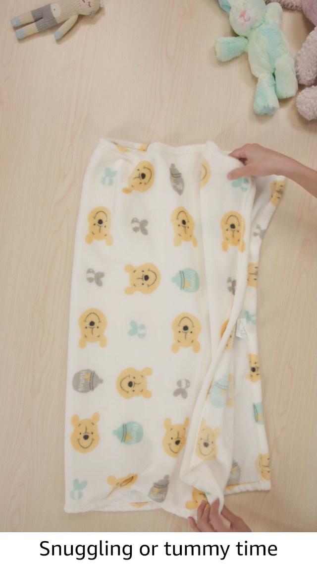 DISNEY WINNIE THE POOH MANTA DE FELPA SUPERSUAVE PARA BEBÉ EN COLOR MARFIL AMARILLO Y AGUAMARINA MARFIL AMARILLO AGUAMARINA - 4