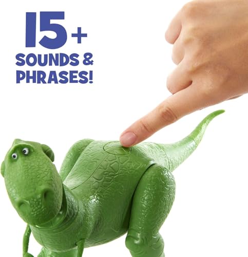 MATTEL DISNEYPIXAR TOY STORY 4 TRUE TALKERS FIGURA REX 78 IN 1981 CM DE ALTURA POSABLE FIGURA DE PERSONAJE PARLANTE - 3