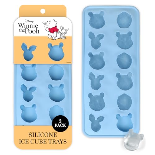 BANDEJAS DE HIELO DE SILICONA DISNEY POOH PAQUETE DE 2 BANDEJAS DE HIELO PARA CONGELADOR CON DIVERTIDOS MOLDES DE POOH - 1