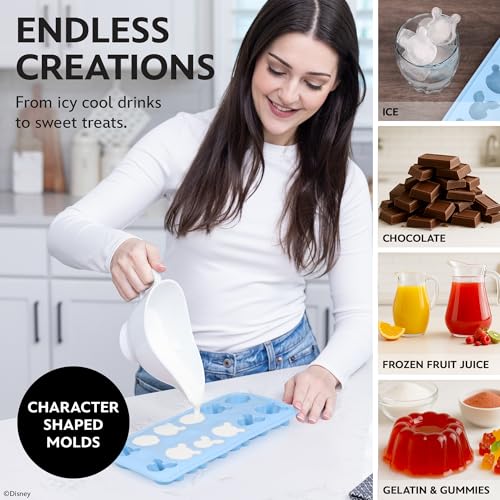 BANDEJAS DE HIELO DE SILICONA DISNEY POOH PAQUETE DE 2 BANDEJAS DE HIELO PARA CONGELADOR CON DIVERTIDOS MOLDES DE POOH - 4