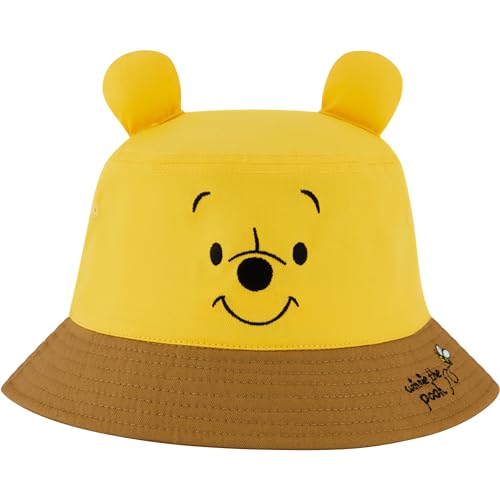 DISNEY WINNIE THE POOH SOMBRERO DE PESCADOR SOMBRERO DE VIAJE PLEGABLE CON OREJAS DE OSO 3D SOMBRERO DE VERANO DE ALA ANCHA - 1