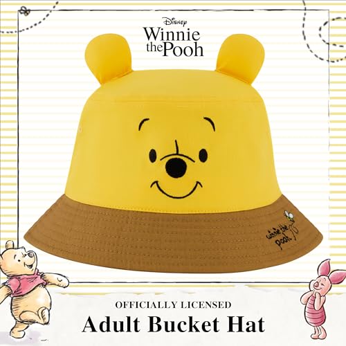 DISNEY WINNIE THE POOH SOMBRERO DE PESCADOR SOMBRERO DE VIAJE PLEGABLE CON OREJAS DE OSO 3D SOMBRERO DE VERANO DE ALA ANCHA - 2