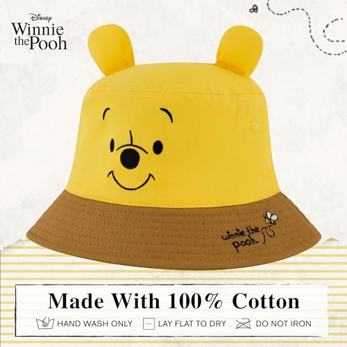 DISNEY WINNIE THE POOH SOMBRERO DE PESCADOR SOMBRERO DE VIAJE PLEGABLE CON OREJAS DE OSO 3D SOMBRERO DE VERANO DE ALA ANCHA - 6