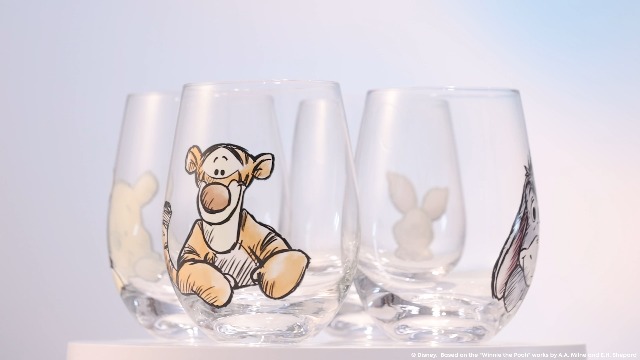JOYJOLT DISNEY WINNIE THE POOH EXPLORANDO VASOS CLÁSICOS SIN TALLO DE VIDRIO 560ML DE VASOS DE VIDRIO FT POOH BEAR TIGGER - 7