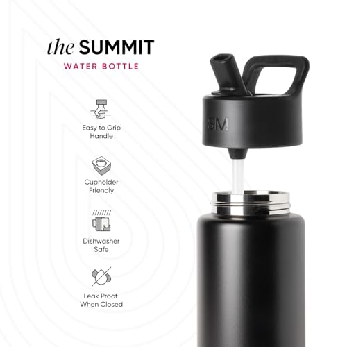 SIMPLE MODERN BOTELLA DE AGUA PARA NIÑOS SUMMIT CON TAPA CON PAJILLA TAZA AISLADA DE ACERO INOXIDABLE DE 14 ONZAS DE DISNEY - 3
