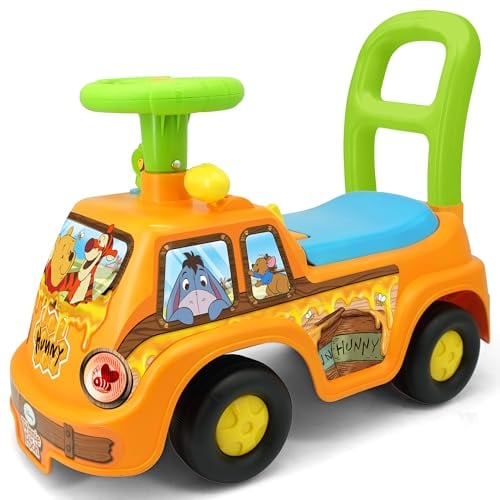 KIDDIELAND WINNIE THE POOH HONEY VAN RIDEON CON LUCES Y SONIDOS AUTO DE EMPUJE DE PIE A SUELO TABLERO INTERACTIVO - 2