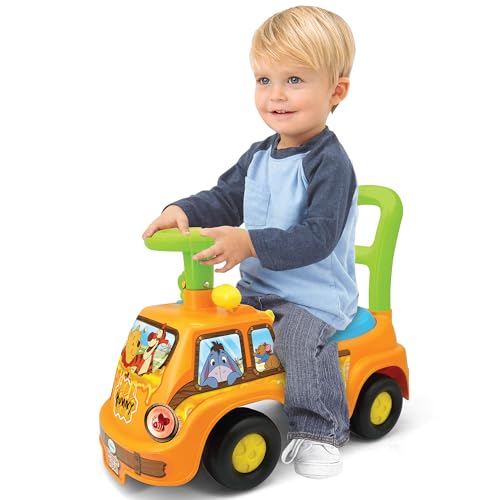 KIDDIELAND WINNIE THE POOH HONEY VAN RIDEON CON LUCES Y SONIDOS AUTO DE EMPUJE DE PIE A SUELO TABLERO INTERACTIVO - 3