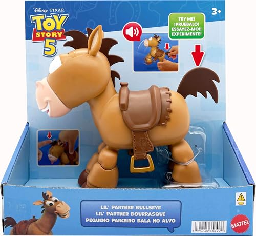 MATTEL DISNEY Y PIXAR TOY STORY 5 LILPARTNER BULLSEYE JUGUETE DE CABALLO FIGURA POSABLE DE 74 PULGADAS POSICIONES - 6