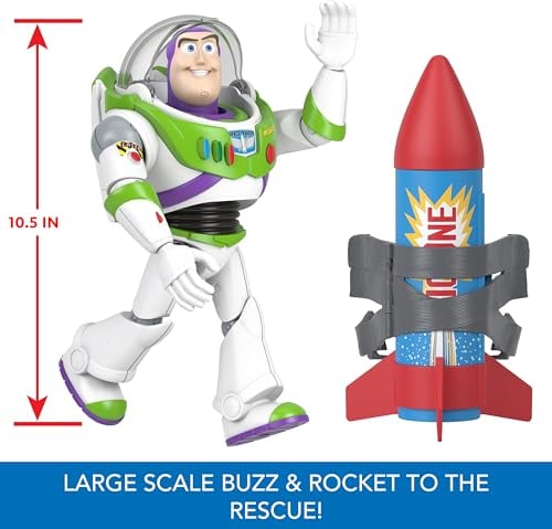 MATTEL DISNEY AND PIXAR TOY STORY FIGURA DE ACCIÓN PARLANTE ROCKET RESCUE BUZZ LIGHTYEAR CON MÁS DE 20 SONIDOS Y FRASES - 3