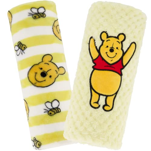 DISNEY PAQUETE DE 2 MANTAS DE BEBÉ PARA BEBÉS Y RECIÉN NACIDOS MANTA DE FORRO POLAR TEXTURIZADO DE FELPA WINNIE THE POOH - 1