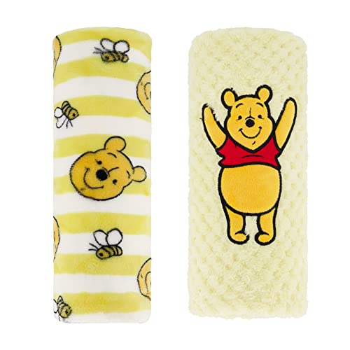 DISNEY PAQUETE DE 2 MANTAS DE BEBÉ PARA BEBÉS Y RECIÉN NACIDOS MANTA DE FORRO POLAR TEXTURIZADO DE FELPA WINNIE THE POOH - 2