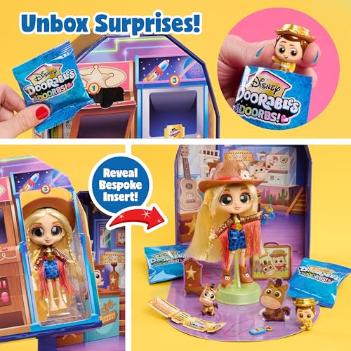 DISNEY DOORABLES ADOORBS TOY STORY SUPERFAN MUÑECA UNBOX 10 MINI ACCESSORIES 2 EXCLUSIVE FIGURES FUN PLAY AREA TOY GIFT FOR - 6