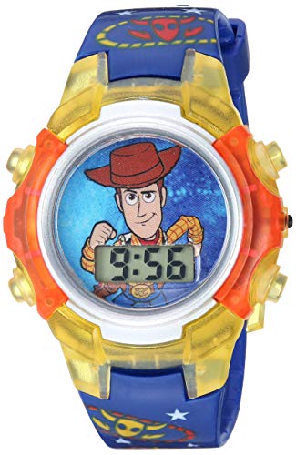 TOY STORY 4 RELOJ DIGITAL LCD PARA NIÑOS ESFERA INTERMITENTE DISEÑO DE CARÁCTER WOODY CORREA IMPRESA AJUSTE AJUSTABLE FUNDA - 1