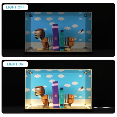 VITRINA ACRÍLICA PARA LEGO 43301 TOY STORY SLINKY DOG BOOKENDS Y LEGO 21357 PIXAR LUXO JR CONJUNTO DE TORNILLO DE METAL - 4