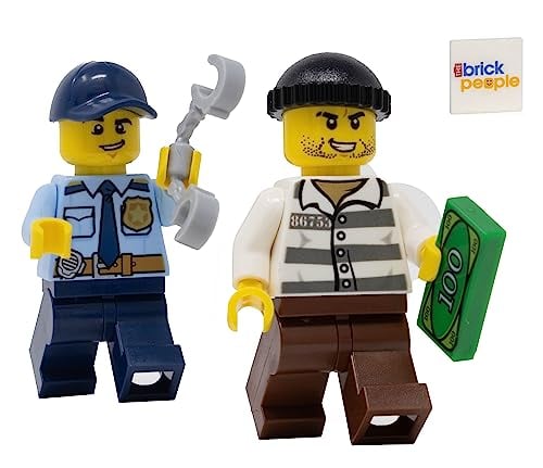 LEGO CIUDAD MINIFIGURA DE OFICIAL DE POLICÍA PERSIGUIENDO AL LADRÓN - 1