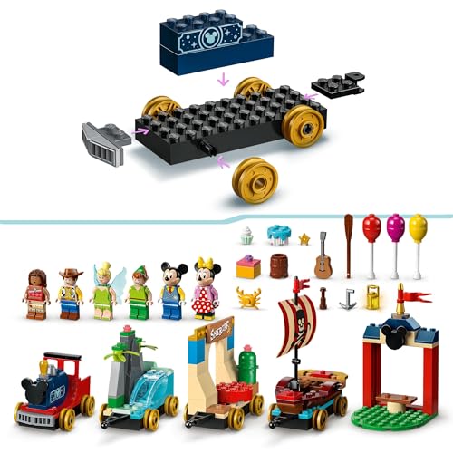 LEGO 43212 DISNEY TREN LLENO DE DIVERSIÓN CON VAIANA SKINNY PETER PAN Y BELL MICKEY Y MINNIE MOUSE JUGUETE PARA NIÑOS - 5
