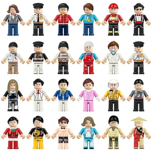 24 PIEZAS MINI FIGURAS DE BLOQUES DE CONSTRUCCIÓN RELLENO DE MINIFIGURAS JUGUETE SOLO DE MINI FIGURAS DE PERSONAS REGALO - 1