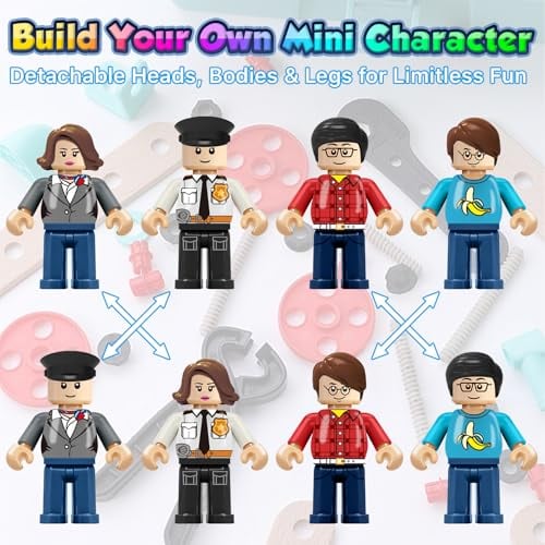 24 PIEZAS MINI FIGURAS DE BLOQUES DE CONSTRUCCIÓN RELLENO DE MINIFIGURAS JUGUETE SOLO DE MINI FIGURAS DE PERSONAS REGALO - 5