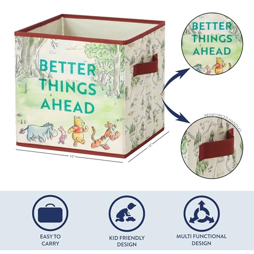 DISNEY WINNIE THE POOH CUBOS DE ALMACENAMIENTO DE TELA JUEGO DE 2 CONTENEDORES DURADEROS CON ASAS 10X10X10 ORGANIZADORES - 4