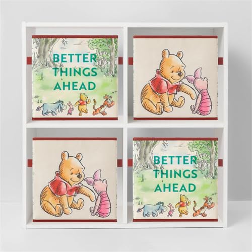 DISNEY WINNIE THE POOH CUBOS DE ALMACENAMIENTO DE TELA JUEGO DE 2 CONTENEDORES DURADEROS CON ASAS 10X10X10 ORGANIZADORES - 6