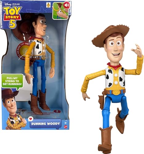 MATTEL DISNEY AND PIXAR TOY STORY 5 RUNNING WOODY FIGURA DE ACCIÓN DE 12 PULGADAS CON 50 FRASES Y SONIDOS DE PELÍCULA - 1