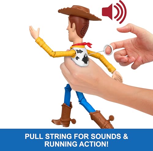 MATTEL DISNEY AND PIXAR TOY STORY 5 RUNNING WOODY FIGURA DE ACCIÓN DE 12 PULGADAS CON 50 FRASES Y SONIDOS DE PELÍCULA - 3