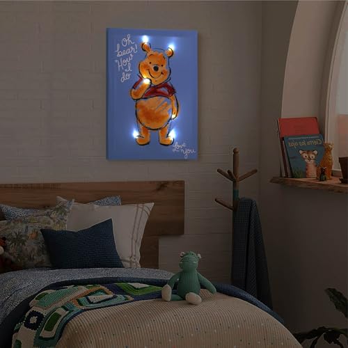 DISNEY WINNIE THE POOH ARTE DE PARED LED DE 115 X 1575 PULGADAS DECORACIÓN COLGANTE PARA NIÑOS OBRAS DE ARTE ILUMINADAS - 6